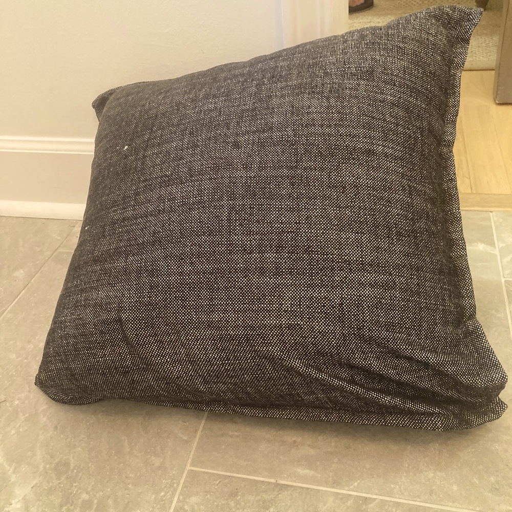 Dwell studio woven Texture black white Throw Pillow zips. 18” Form not included